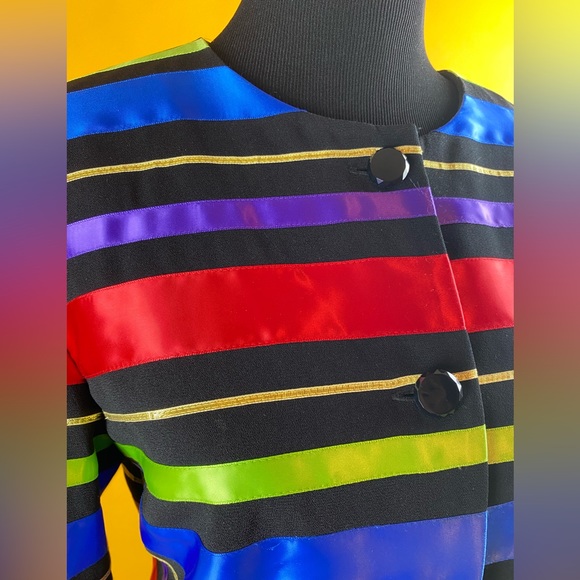 Maggy London Ribbon Striped Blazer - Picture 4 of 6